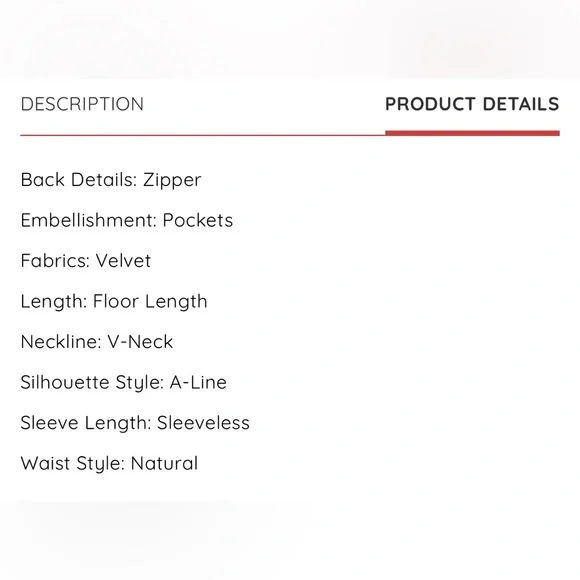 NWT COCOMELODY SZ 6 DEEP RED Velvet V Neckline With An A-Line Silhouette - Picture 6 of 9